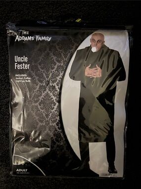 Spirit The Addams Family Uncle Fester Costume - Black